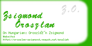 zsigmond oroszlan business card